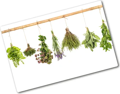 Produktbild von Tulup Glas Herdabdeckplatte - 80x52 cm - Glaskeramikkochfeld-Abdeckung Spritzschutz Glasabdeckplatte - Einteilig - Essen & Getränke - Kräuter Schnur - Grün