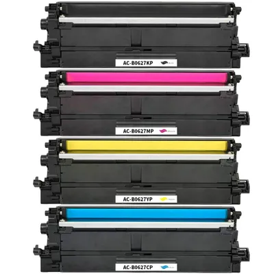 Produktbild von 4 Toner Brother TN-627 TN-627BK TN-627C TN-627Y TN-627M Tonerpatronen kompatibel Schwarz, Cyan, Magenta, Gelb Multipack Tonerkartusche SparSet