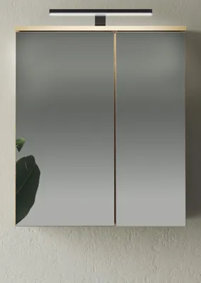 Produktbild von Badezimmer Spiegelschrank "Torsby" in Evoke Eiche Badschrank 2-türig 60 x 70 cm