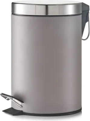 Produktbild von Zeller Treteimer, 3 Liter, grau, Ø17 x 26 cm, 18222