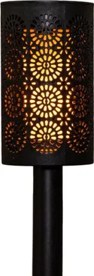 Produktbild von Solarfackel LED Flammeneffekt, schwarz, aus Kunststoff, 6,5 cm Ø, 39 cm Höhe