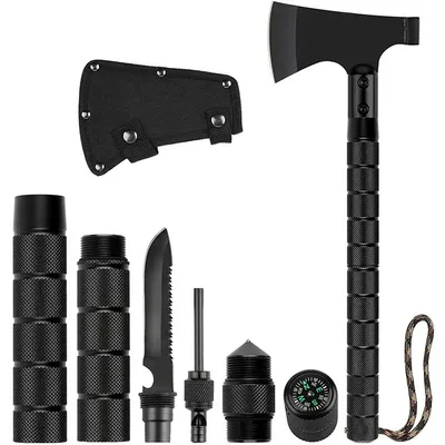 Obrázok produktu pre Outdoorová multifunkčná skladacia sekera - Čierna KP27796