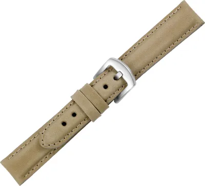 Produktbild von Minott > Uhrenarmband Verlauf Kalbsleder taupe gepolstert > Vintage , Stegbreite:20mm, Schließe:Silbern