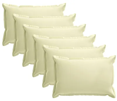 Immagine prodotto di vidaXL, set di 6 federe per cuscini, colore crema, 50 x 75 cm, in poliestere
