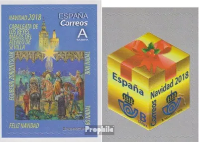 Produktbild von Briefmarken Spanien 2018 Mi 5299-5300 (kompl.Ausg.) postfrisch Weihnachten