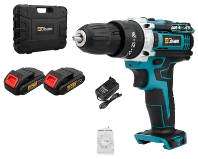 Immagine prodotto di Trapano avvitatore a percussione, coppia di 25 Nm, controllo della velocità a due gamme, batteria Blau (2)