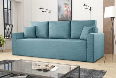 Produktbild von Sofa ZOOM mit Schlaffunktion und Bettkasten, DL-Automat, 3-Sitzer - Türkis