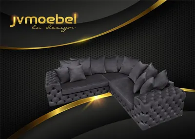 Produktbild von Wohnlandschaft L-Form Ecksofa Couch Design Polster Textil Garnitur Sofa Ecke Neu