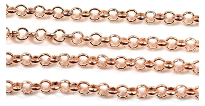 Produktbild von Jasseronkette in roségoldfarben 2m von Vintageparts, DIY-Schmuck Gliederkette