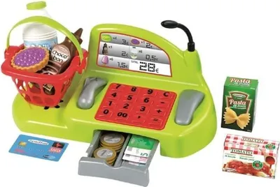 Produktbild von Ecoiffier CHEF Registrierkasse, Mechanisch, Mit Zubehör, Einkaufskorb, Rollenspielzeug