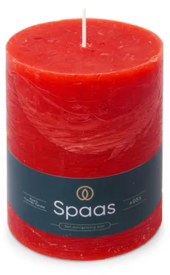 Produktbild von Spaas Rustikale Stumpenkerze 100/130 mm 95Std. - Rot
