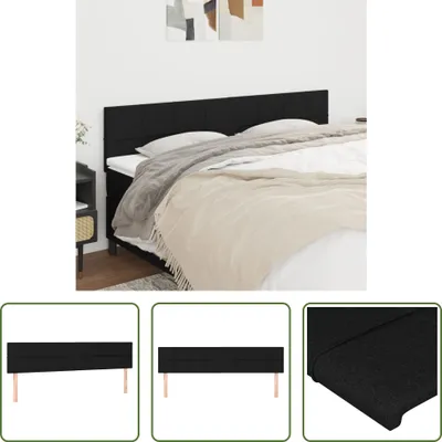 Produktbild von The Living Store Kopfteile 2 Stk. Schwarz 90x5x78/88 cm Stoff