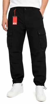 Produktbild von Diesel P-Argym Herrenhose, W39, Schwarz, geräumige Knie, Cargo, RRP225 - 56