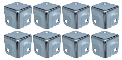 Eckenschutz für Koffer im 8er Set von HMF mit den Maßen 18 x 18 mm in Silber verzinkt