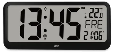 Image de Grande horloge murale numérique avec chiffres XXL, àradio