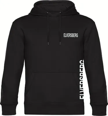 Produktbild von multifanshop Kapuzen Sweatshirt - Elversberg - Brust & Seite, schwarz, Größe 3XL