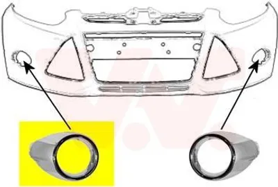 Produktbild von VAN WEZEL 1945598 Stoßstangen-Abdeckung Vorne Rechts für FORD FOCUS III Turnier FOCUS III FOCUS III Stufenheck