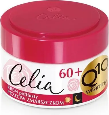 Produktbild von CELIA Q10 Vitamine 60+ Halbfett-Anti-Falten-Creme mit Kollagen für Tag und Nacht 50ml