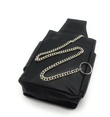 Image de Étui pour portefeuille - Cuir véritable - Noir
