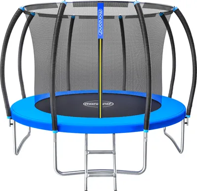 Produktbild von MONZANA® Trampolin Ø 305 cm Rheinland GS Zertifiziert Komplettset inkl. Sicherheitsnetz Innen Leiter Randabdeckung Kindertrampolin Gartentrampolin