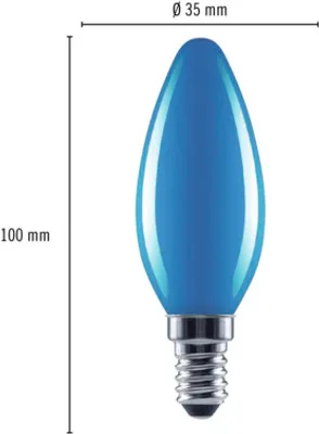 Obrázek produktu pro LED žárovka FLAIR C35 E14 / 2 W modrá
