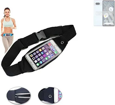 Produktbild von K-S-Trade Jogging-Armband kompatibel mit Google Pixel 7a Gürteltasche Umhängetasche Bauchtasche schwarz Sport Running Jogging Fitness Laufen