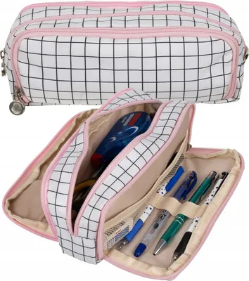 Obrázek produktu pro Trojitý skládací penál - kostkovaný Maaleo24514