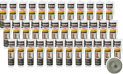 Produktbild von Isolbau Zement-Fix 36 x 300 ml Zementgrau Express Reperaturmörtel - Dichtungsmasse für Fugen & Risse im Innen- & Außenbereich, Kartusche