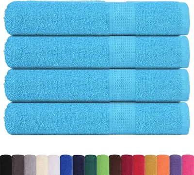 Obrázok produktu pre vidaXL Uteráky FROGN, 4 ks, tyrkysové, 100 x 200 cm, 360 g/m²