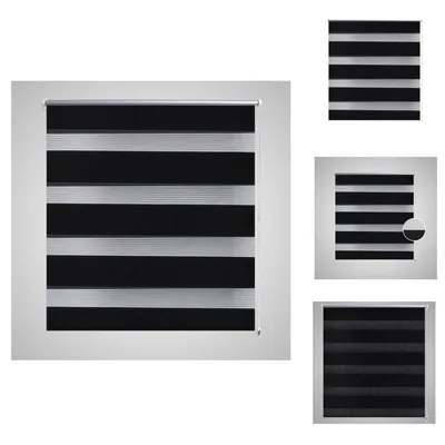 Obrázek produktu pro Dvojitá roleta s bočním tahem 120 x 175 cm černá - Žaluzie a rolety