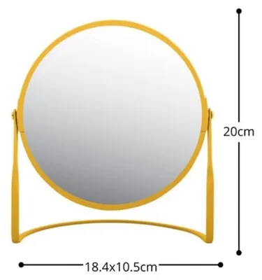 Image de Miroir Rond Grossissant Sur Pied Acier Akira Safran - Msv Spirella Ld