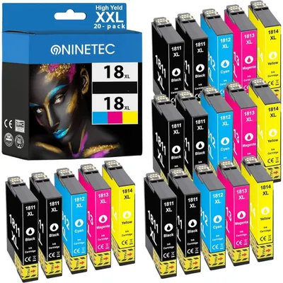 Immagine prodotto di Cartucce per stampante Epson Expression Home XP-102/202/225/332/442, confezione da 20 pezzi.