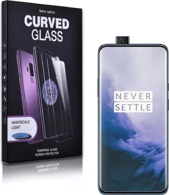Produktbild von 2x 9H Hartglas für OnePlus 7T Pro FULL CURVED UV Liquid Schutzglas Displayschutz Schutzfolie Panzerglas Displayglas Tempered Glasfolie Sicherheitsglas Echtglas Panzerfolie