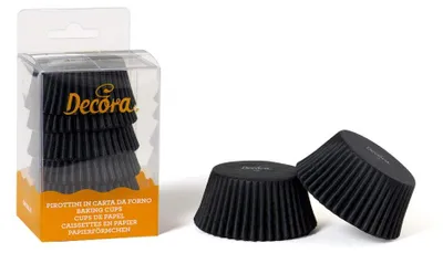 Immagine prodotto di Cestini per muffin neri 75pz 5x3,2cm