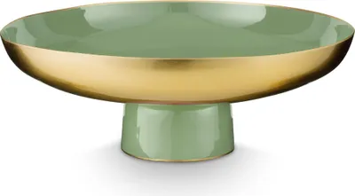 Produktbild von Pip Studio Low Tray Metal Mid Green 35x12.5cm