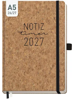 Produktbild von Wochen-Notiz-Timer Classic 2026/2027 / 17 Monate / A5 / Kork / KL / Häfft-Verlag