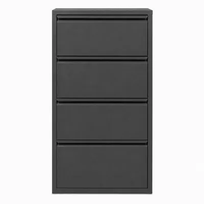Produktbild von Alveon Schuhkipper Metall 4 Klappen schmal 51 x 15 x 141 cm - Anthrazit
