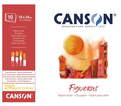 Obrázok produktu pre Canson Figueras, Umelecký papier, 290 g/m², 10 listy