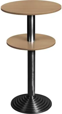 Produktbild von Stehtisch rund 2 Platten Durchmesser x H 600x1100mm buche/schwarz