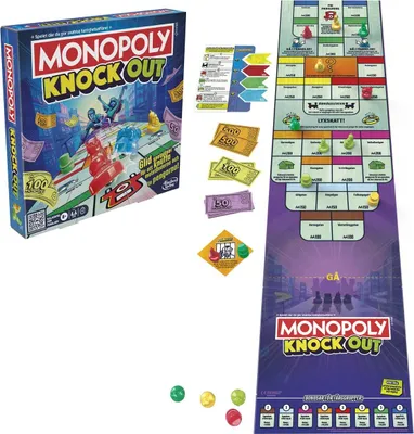Produktbild von Monopoly Knockout, Brettspiel, Wirtschaftliche Simulation, 8 Jahr(e), 20 min