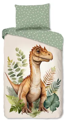 Productafbeelding van Good Morning Kinderdekbedovertrek "Gregor" - Groen - (140x200 cm) - 100% Katoen