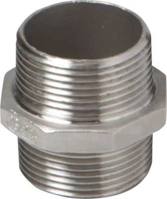Produktbild von Edelstahl Fitting V4A Doppelnippel 1 Zoll DN25 Rohrnippel Gewindefitting