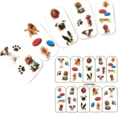 Produktbild von Tattoo Nail Hund Pudel Aufkleber Nagel Sticker