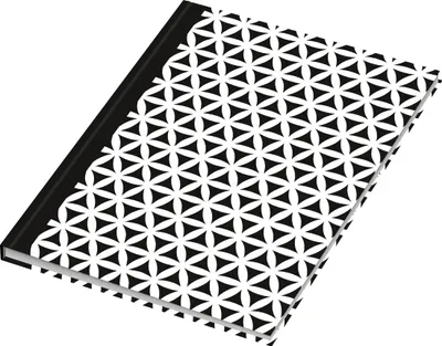 Immagine prodotto di RNK Verlag 46748 Notizbuch black&white flowers - A5, Pünktchenlineatur, 96 Blatt