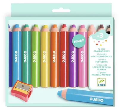 Obrázok produktu pre Djeco - 12 voskových ceruziek