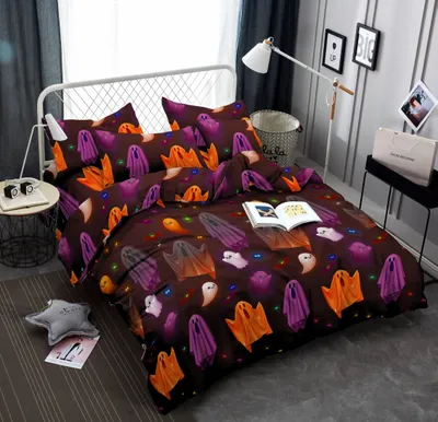 Obrázok produktu pre Obliečky z mikrovlákna SPOOKY SOIREE čierne Rozmer obliečky: 2 ks 70 x 80 cm | 160 x 200 cm