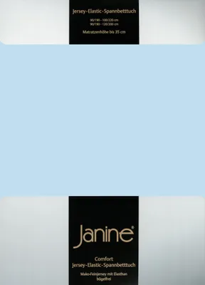 Produktbild von Janine JERSEY Spannbetttuch 5007 Farbe hellblau Größe 200x200cm