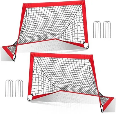 Produktbild von 2er Set faltbarer Kinderfußballzügel 120 x 90 x 90 cm faltbarer Fußballzügel ideal für den Garten