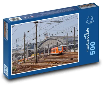 Obrázek produktu pro martinpuzzle - Puzzle 500 - Vlakové nádraží - lokomotiva