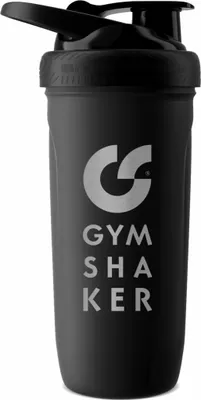 Produktbild von Edelstahl Protein Shaker 900ml mit Sieb für cremige Protein Shakes - GYMSHAKER - Schwarz